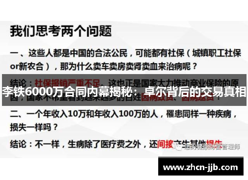 李铁6000万合同内幕揭秘：卓尔背后的交易真相